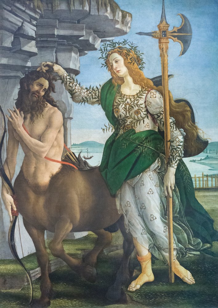 サンドロ・ボッティチェッリ／パラスとケンタウロス　複製画額装 パラスとケンタウロス Athene and the Centaur. | サンドロ