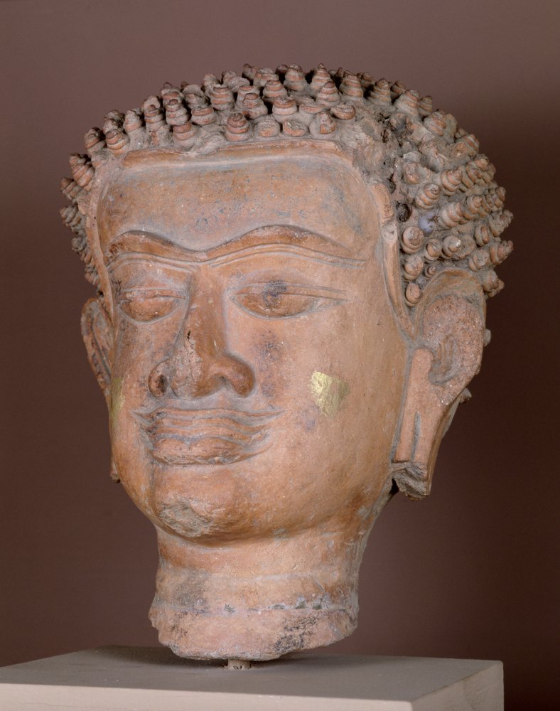 テラコッタ 釈迦如来座像 14世紀 アユタヤ タイ 仏像 釈迦 仏教 密教