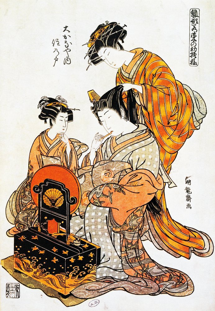 大人上品なおすすめコーデ 版画 浮世絵 清長 (錦絵 24pcs（復刻版浮世絵 KIYONAGA E UKIYO 版画