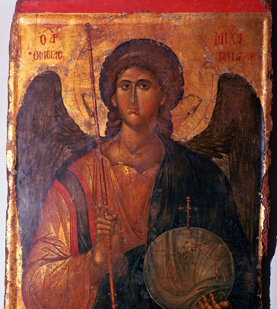 イコン◇聖大天使ミカエル◇ギリシャ職人の手描きテンペラ画