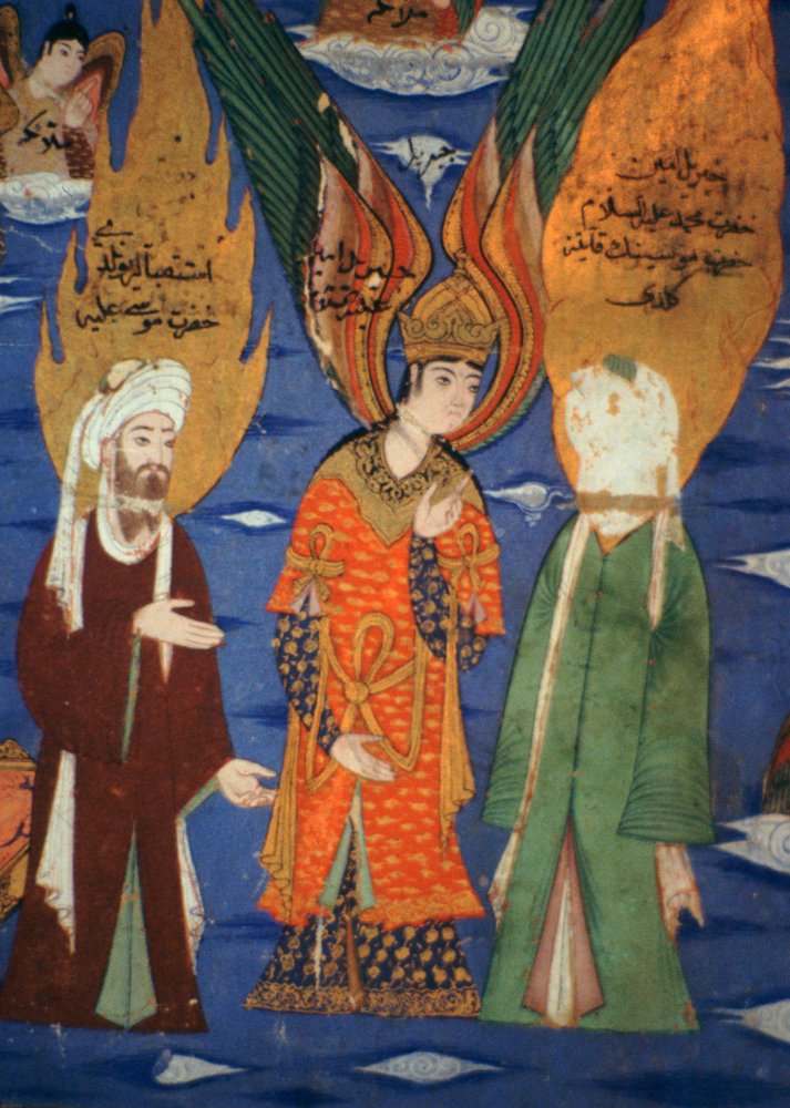 昇天する預言者ムハンマドの像、16 世紀