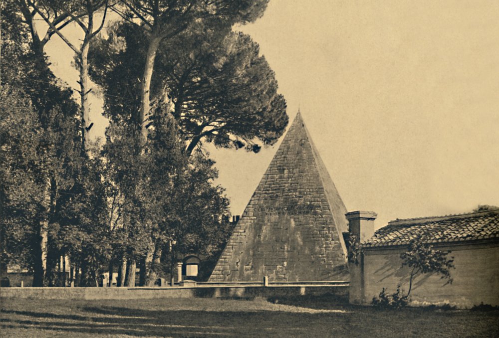 ローマ-Caius Caestiusの墓のピラミッド-オスティア道路の聖パウロ門、1910