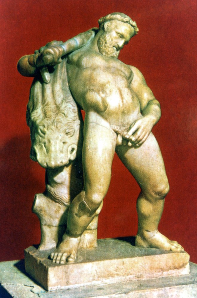 ヘラクレスの戴冠式。浅浮き彫り。Hercules. 31×29,5 cm ヘーラクレース - Wikipedia