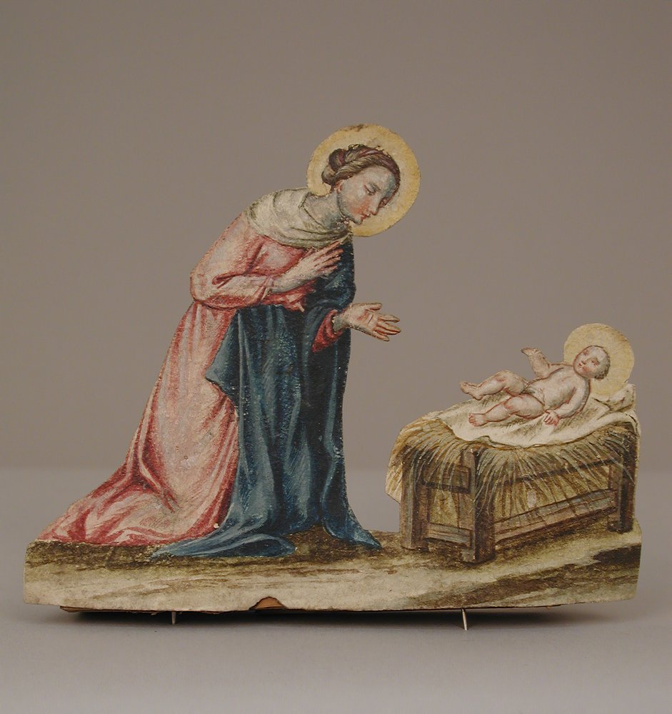 飼い葉桶にキリストを抱く聖母マリア、18世紀。