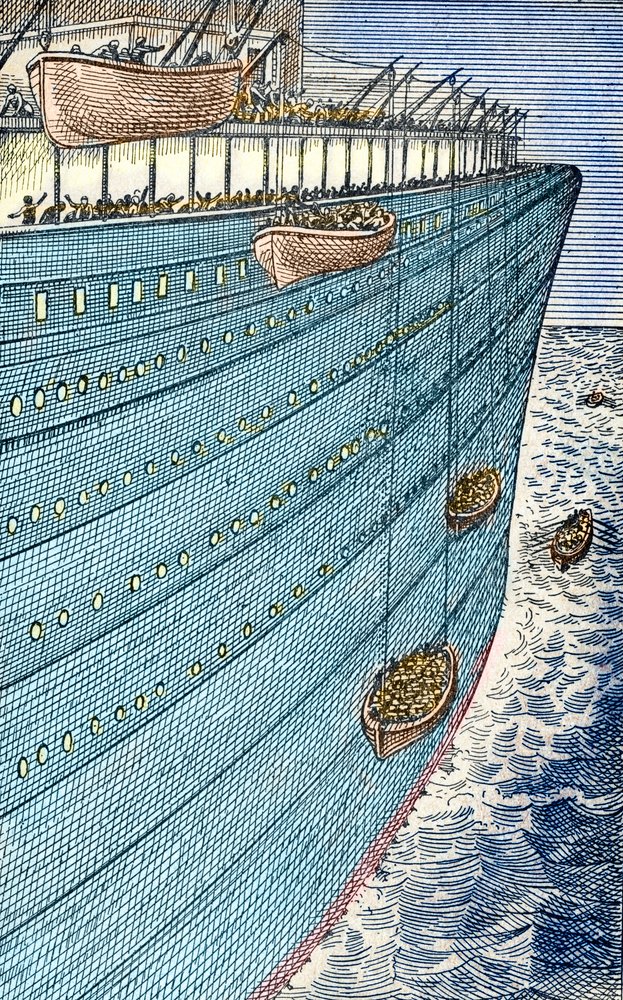 タイタニック号の災害、ボートが出航