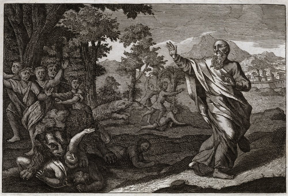 ロワイヨの聖書、旧約聖書。子供たちが熊を食い破る。エリゼの