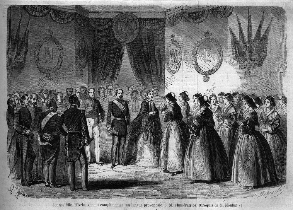 皇帝ナポレオン3世（1808-1873）とその妻ウジェニー・デ・モンティー
