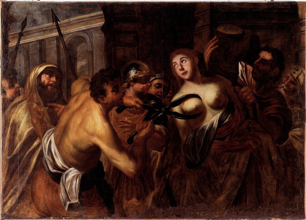 シチリアの聖アガタの殉教（油彩・キャンバス