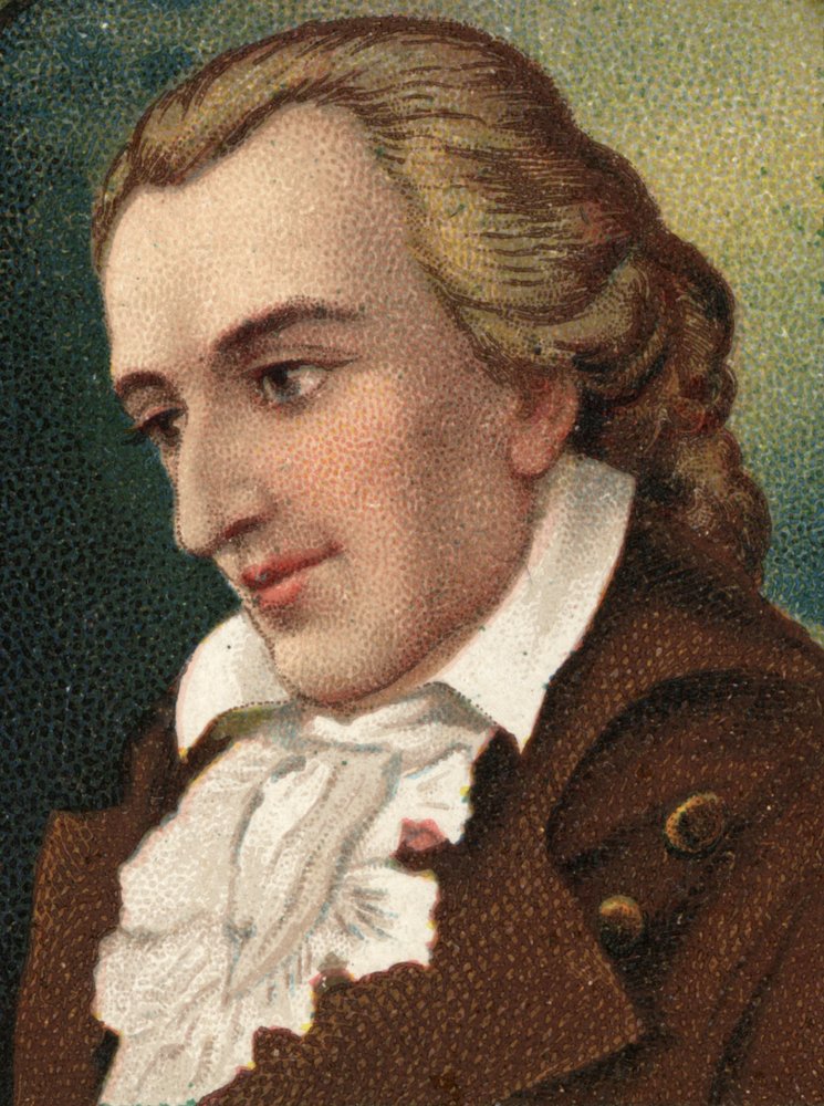 ドイツの詩人・作家であるフリードリヒ・シラー（1759-1805）の肖像。