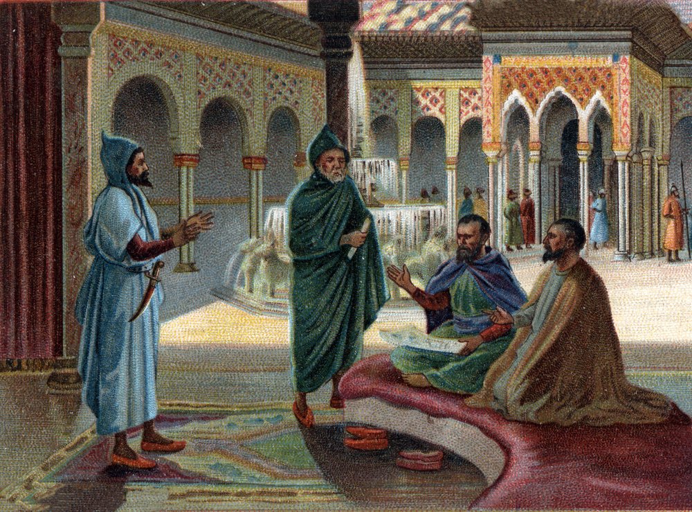 消えた王国の風景。グラナダのアルハンブラ宮殿にあるムーア人評議会