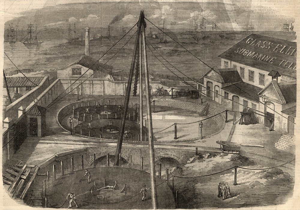 19世紀イギリス油絵、小池側の家 Unknown_Artist_-