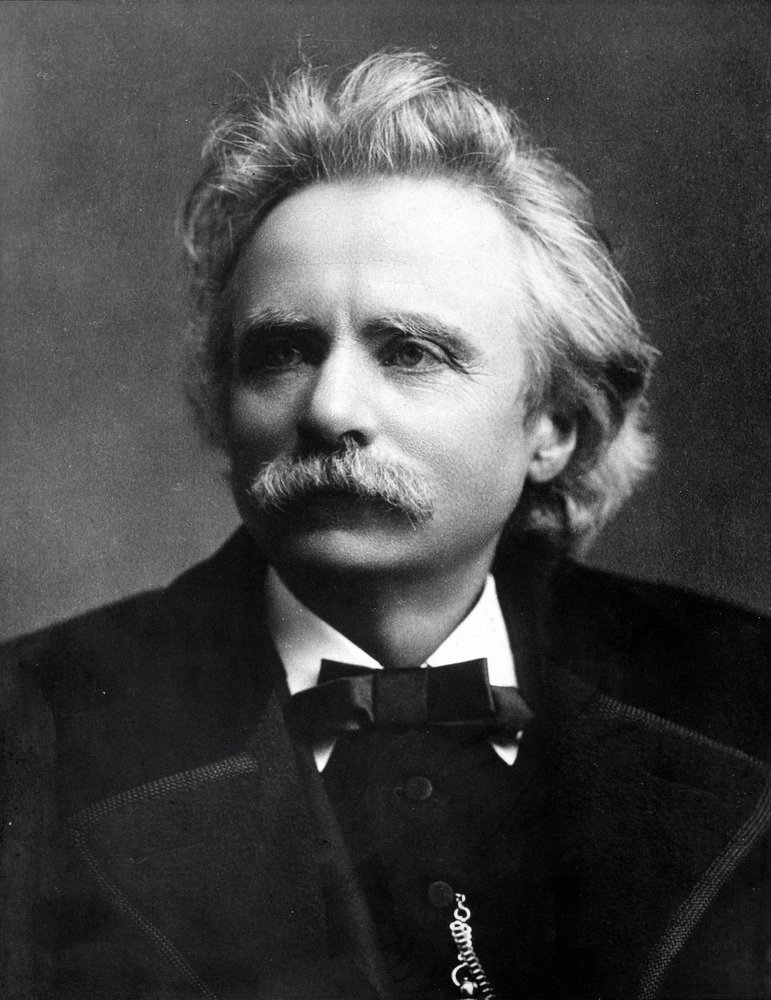 Edvard Grieg (1843 - 1907) ノルウェーの作曲家の肖像。