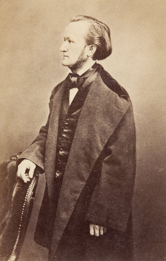 リヒャルト・ワーグナーの肖像、1860年代頃（モノクロ写真）