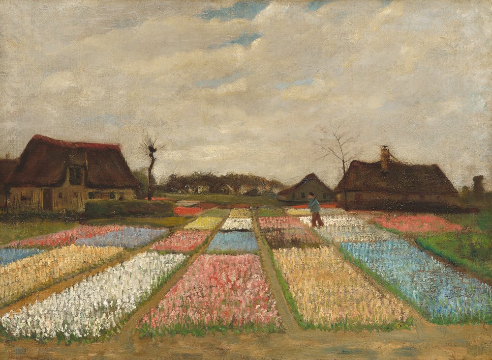 オランダの花壇、1883年頃（木の上のキャンバスに油彩）
