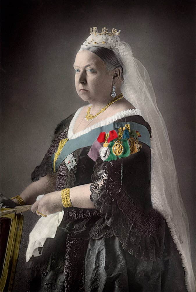 ＧＢイギリス軍/英軍＊ビクトリア王朝＊アート＊写真額（実物） イギリスのヴィクトリア女王（1819～1901年）。写真はW.とD.です