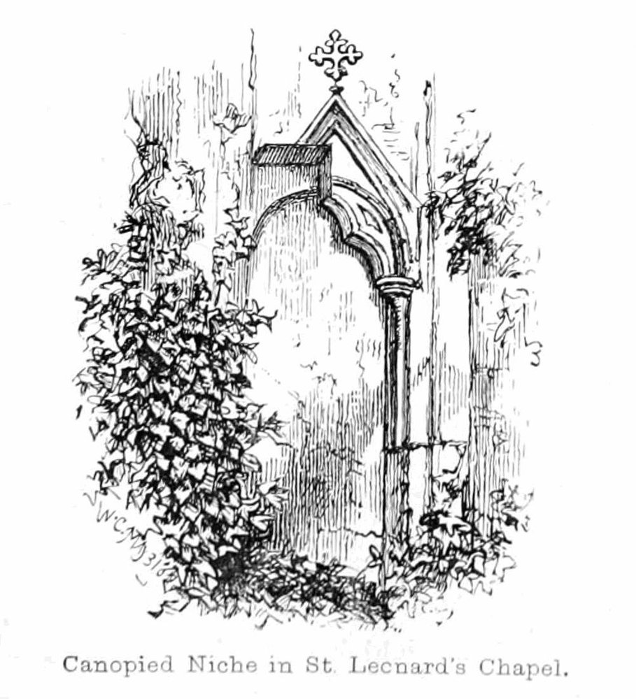 セントレオナルズチャペルのキャノピードニッチ 作： ウォルター・クレーン