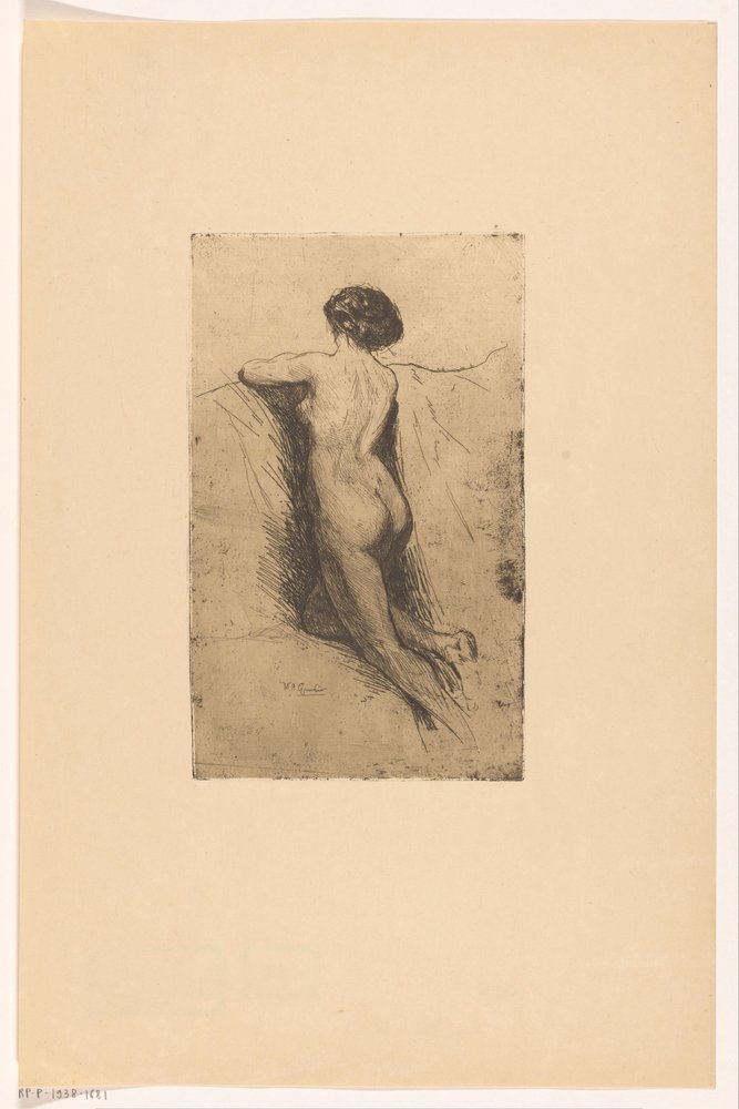 裸の女性の背中 作： Willem Adrianus Grondhout