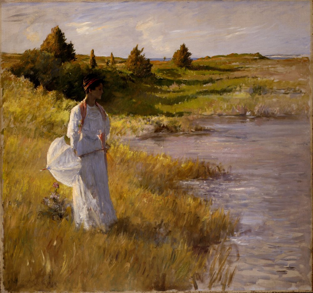 午後の散歩、1890-95年頃 作： ウィリアム・メリット・チェイス