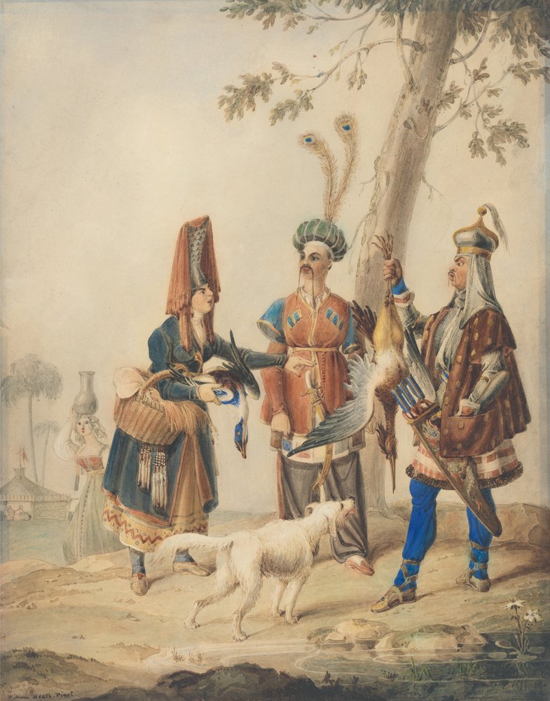 シチリア産 絵画 William_Heath_-_Circassians_-_