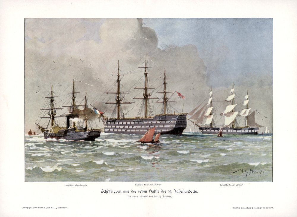 19世紀前半の1900年の船型。