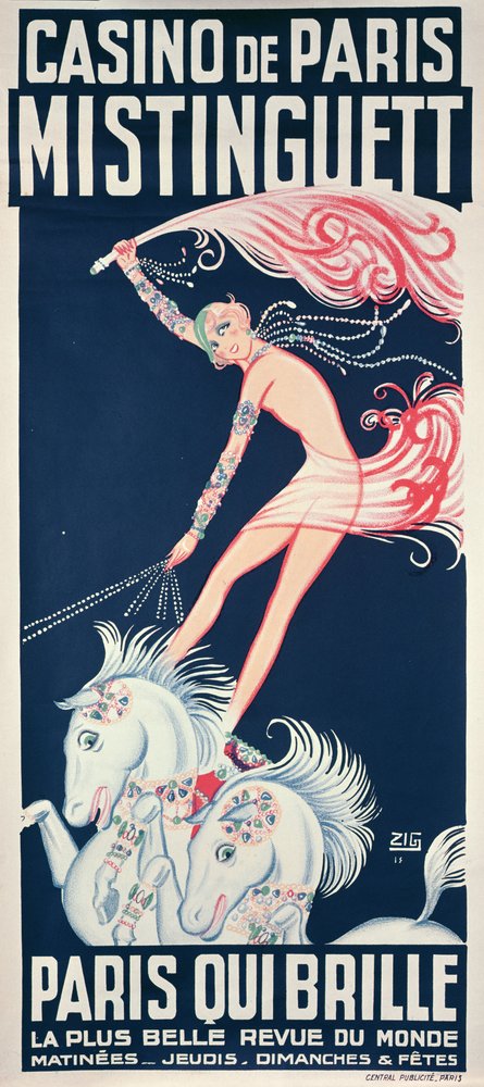 カジノ・ド・パリでのミスタンゲット (1875-1956) のポスター広告
