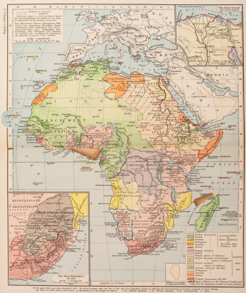 Amazon.co.jp: Swiftmaps アフリカの壁地図 地政学版 (18x22