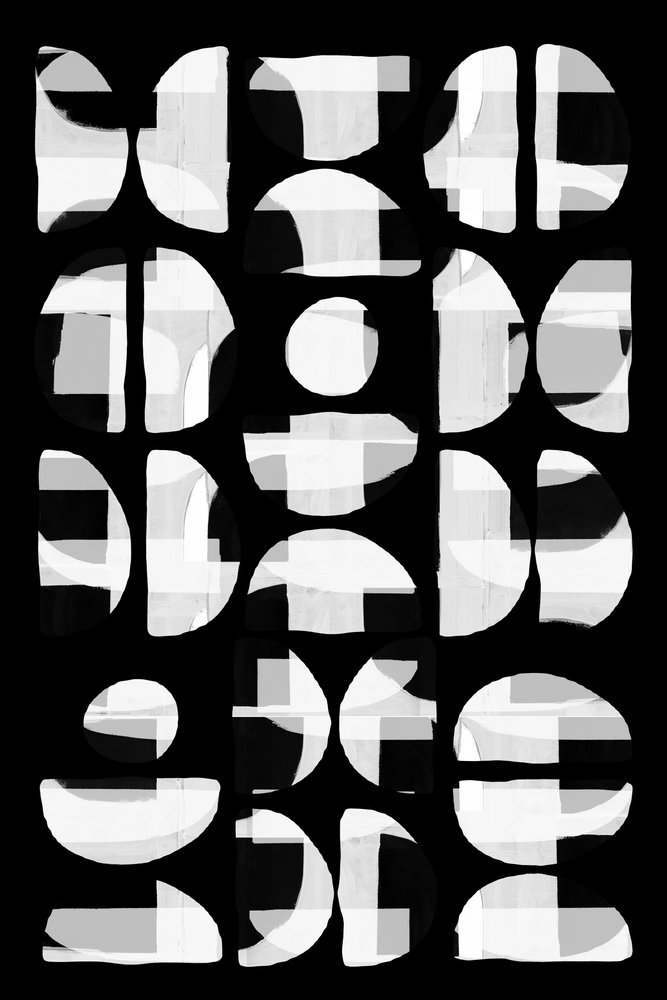 抽象 画 モノクロ モノクロ絵画 抽象画 アート B2サイズ インテリア