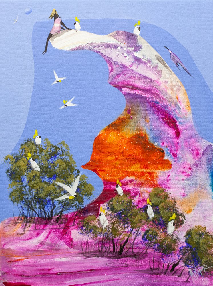 色とりどりのオウムのねぐら 作： 