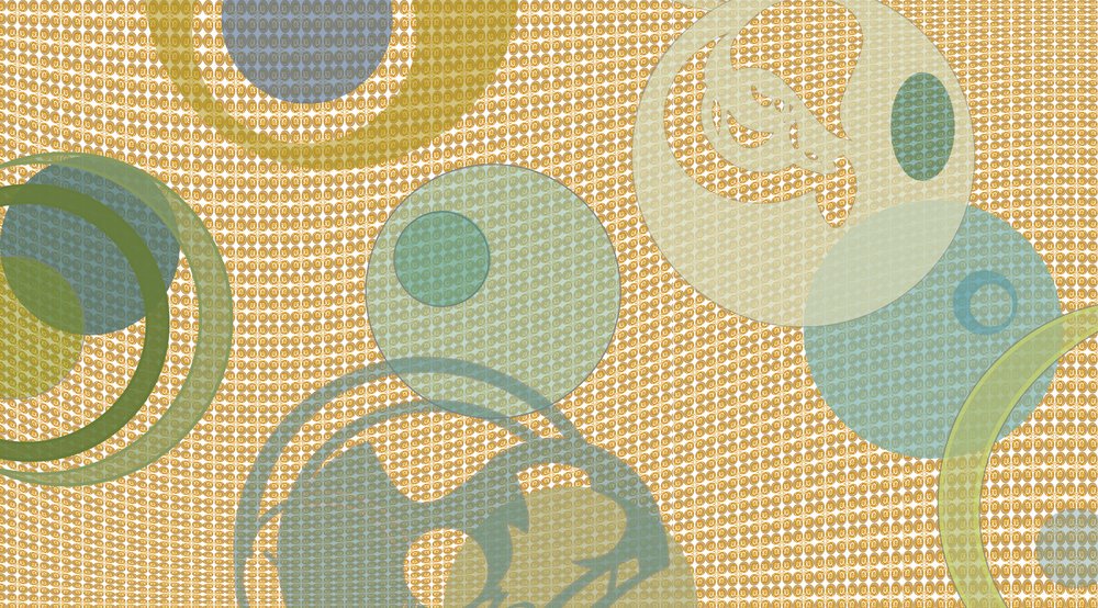 重なり合う抽象的な円 作： 