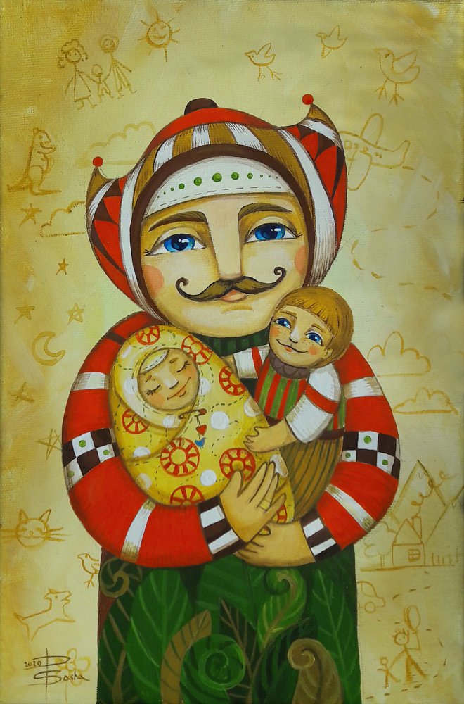 父の優しい抱擁 作： 