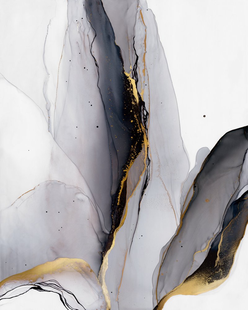 エレガント・ゴールド・グレー・フロー 作： 