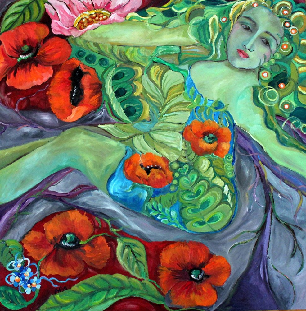 「グリーン・ゴッデス」とポピー 作： 