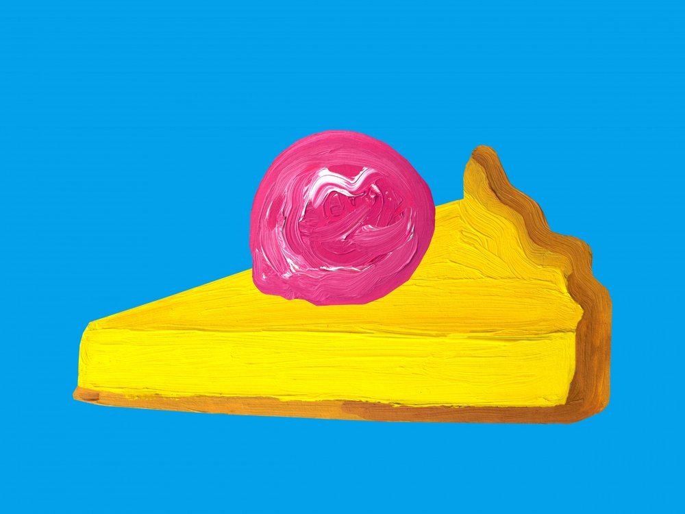 鮮やかなパイのポップアート 作： 