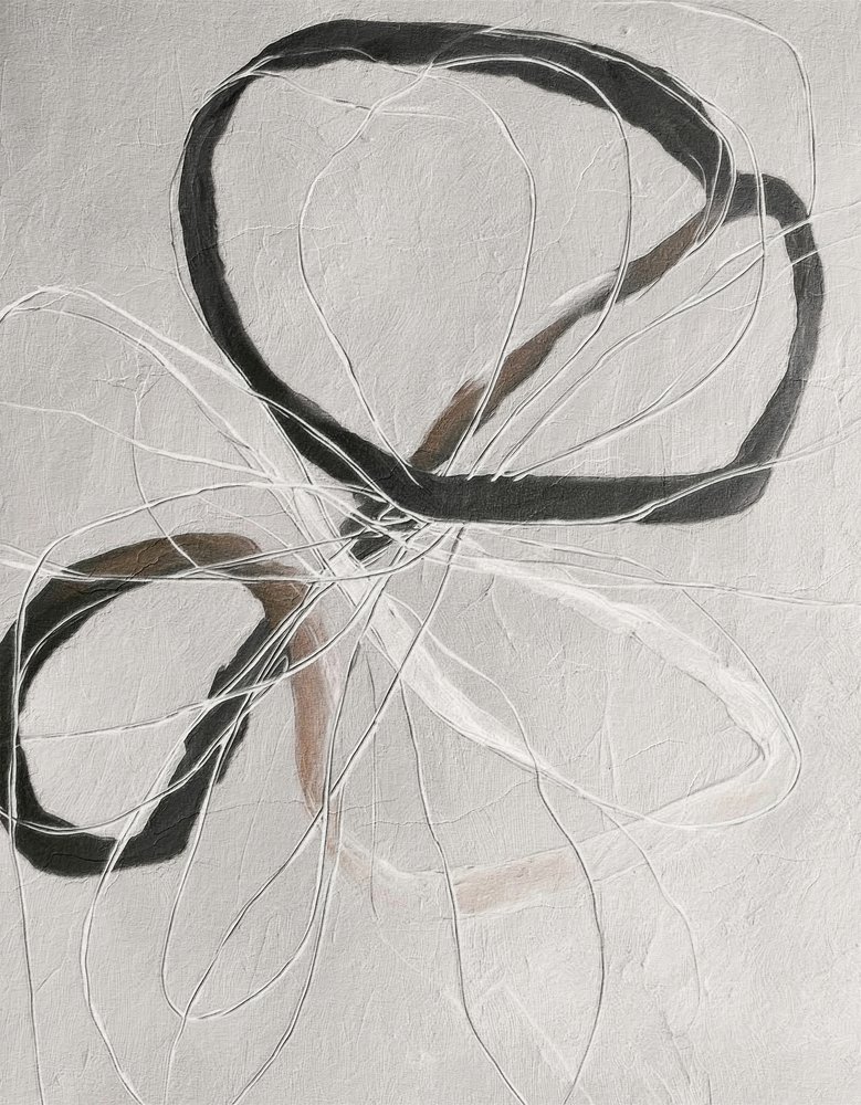 抽象的なループを描く線 作： 