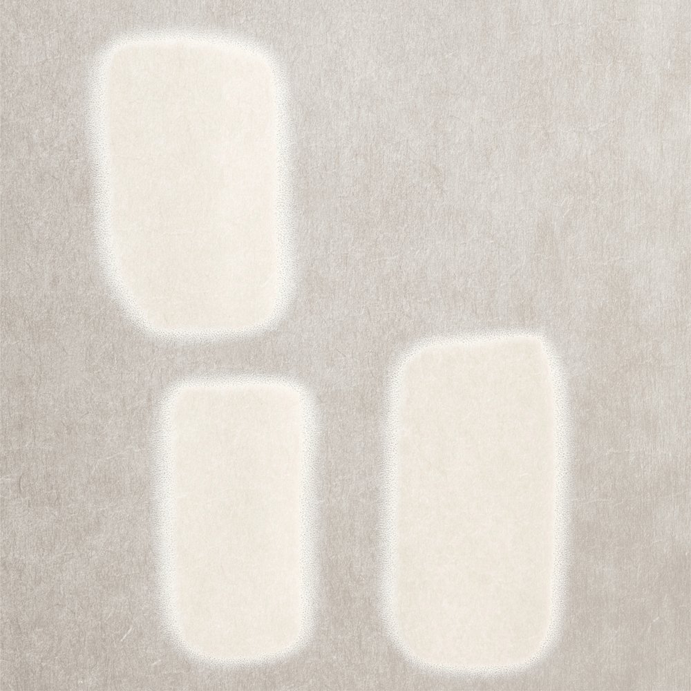 クリーム色のテクスチャーを施した形状 作： 