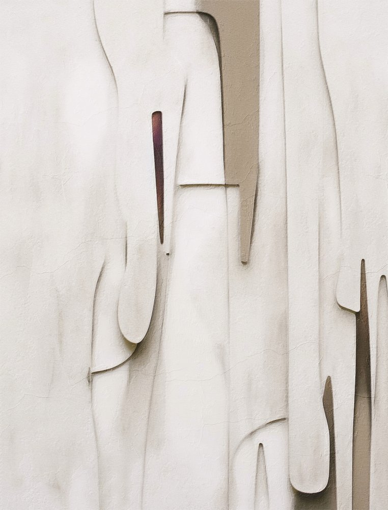 重なり合う抽象的な形態 作： 