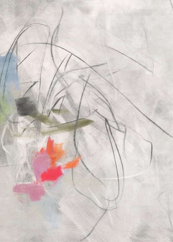 鮮やかな抽象的な筆致 作： 