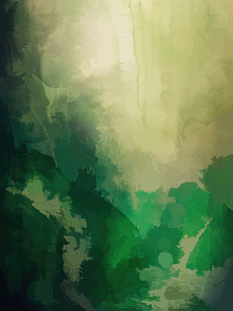 幻想的な緑の風景 作： 