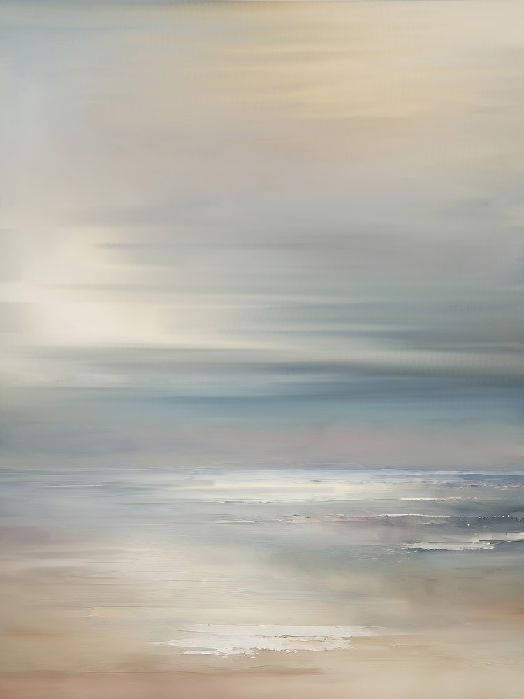 霧に包まれた海の水平線 作： 