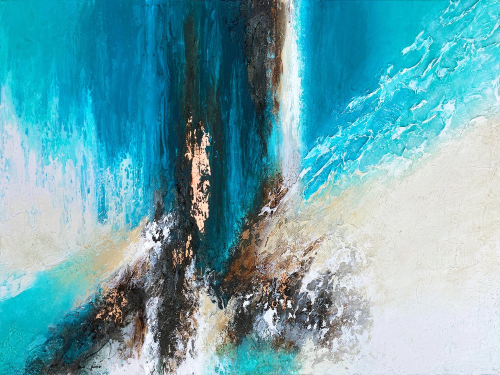 ゴールドをあしらったオーシャン・フロー 作： 