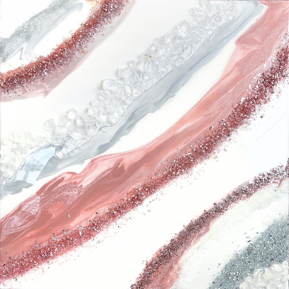 ローズゴールド・ジオード・フロー 作： 