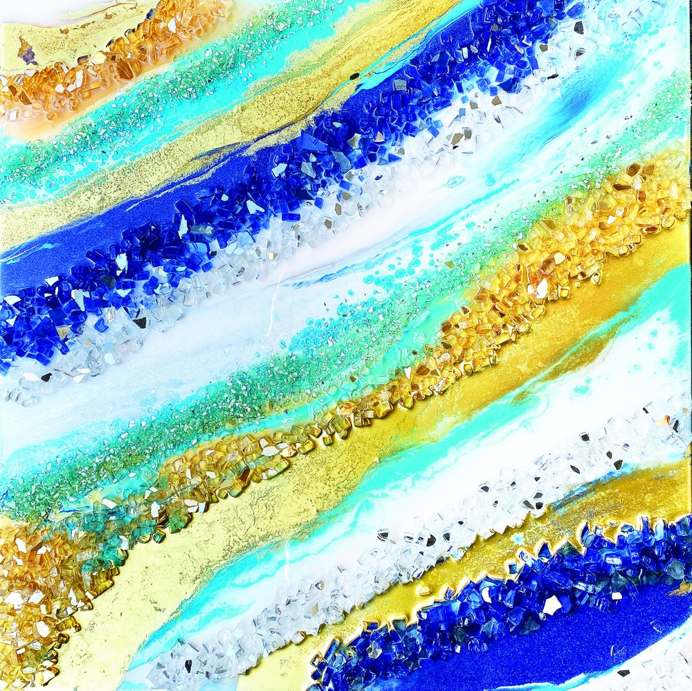 きらめくブルーゴールド・フロー 作： 