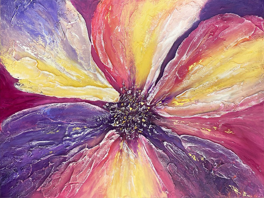 鮮やかな黄金色の花 作： 