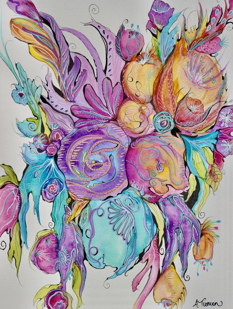 色とりどりのファンタジーフラワー 作： 