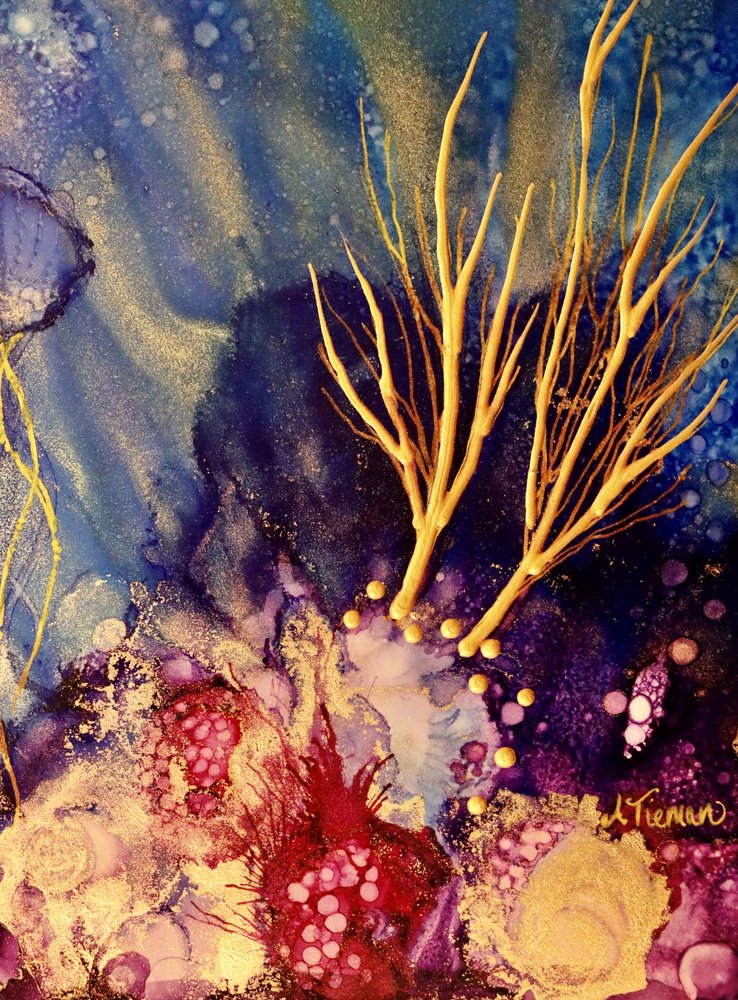 流動する黄金の海 作： 