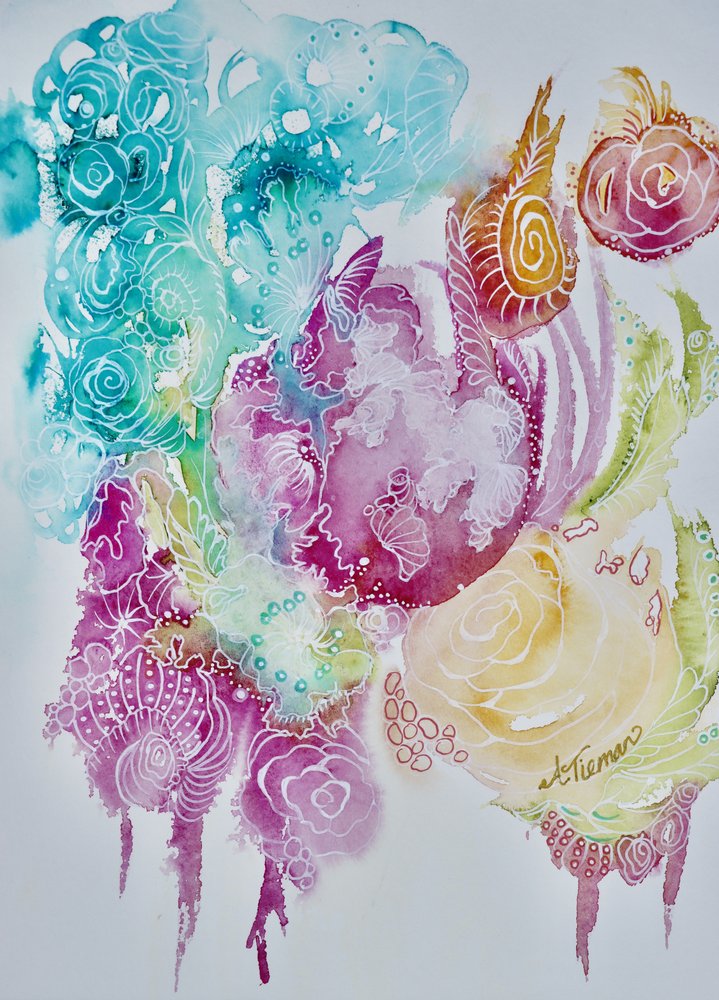 鮮やかなオーガニック・ブルーム 作： 