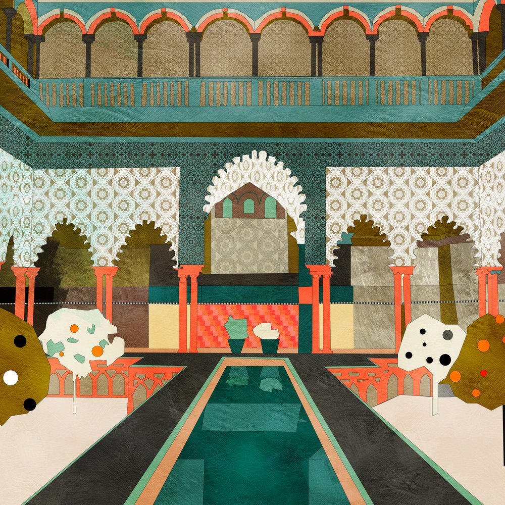 アルハンブラ宮殿、グラナダ、スペイン 作： 