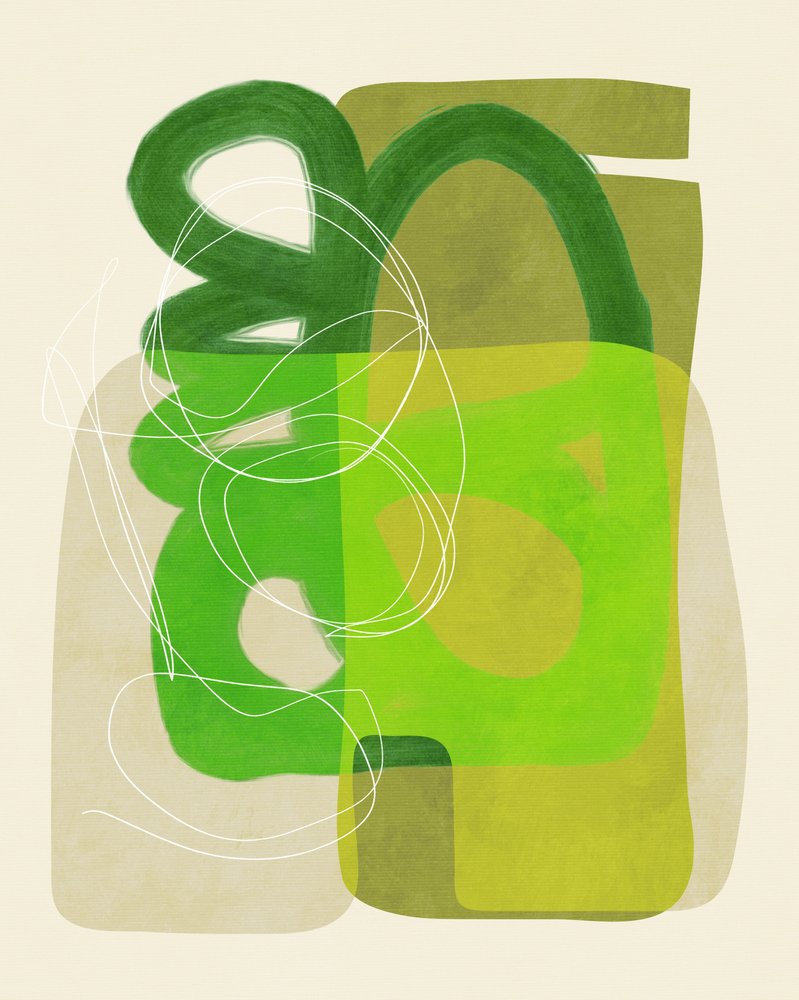 ペイントライン グリーン・タン 4枚 作： 