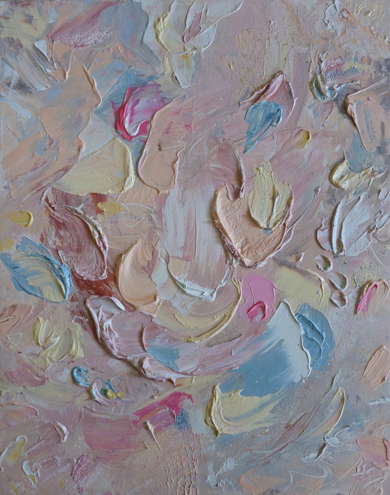 流動的なパステルの筆致 作： 