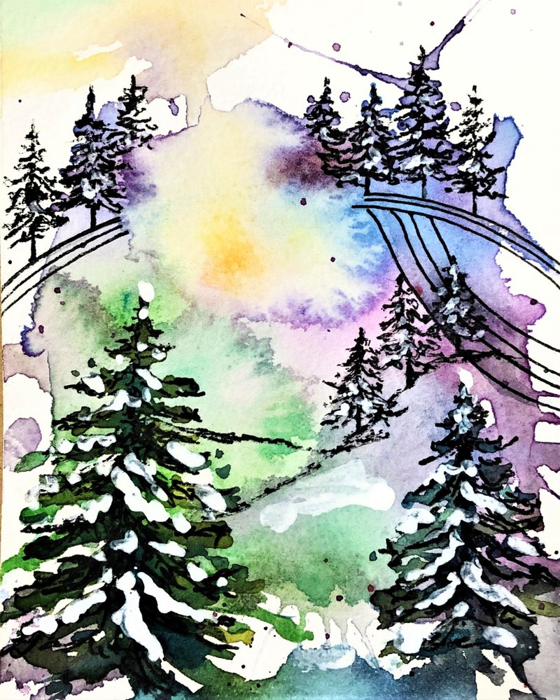 色鮮やかな冬の森 作： 